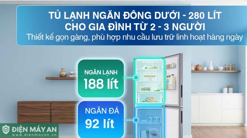 Tủ lạnh Samsung Inverter 280 lít RB27N4020S9/SV